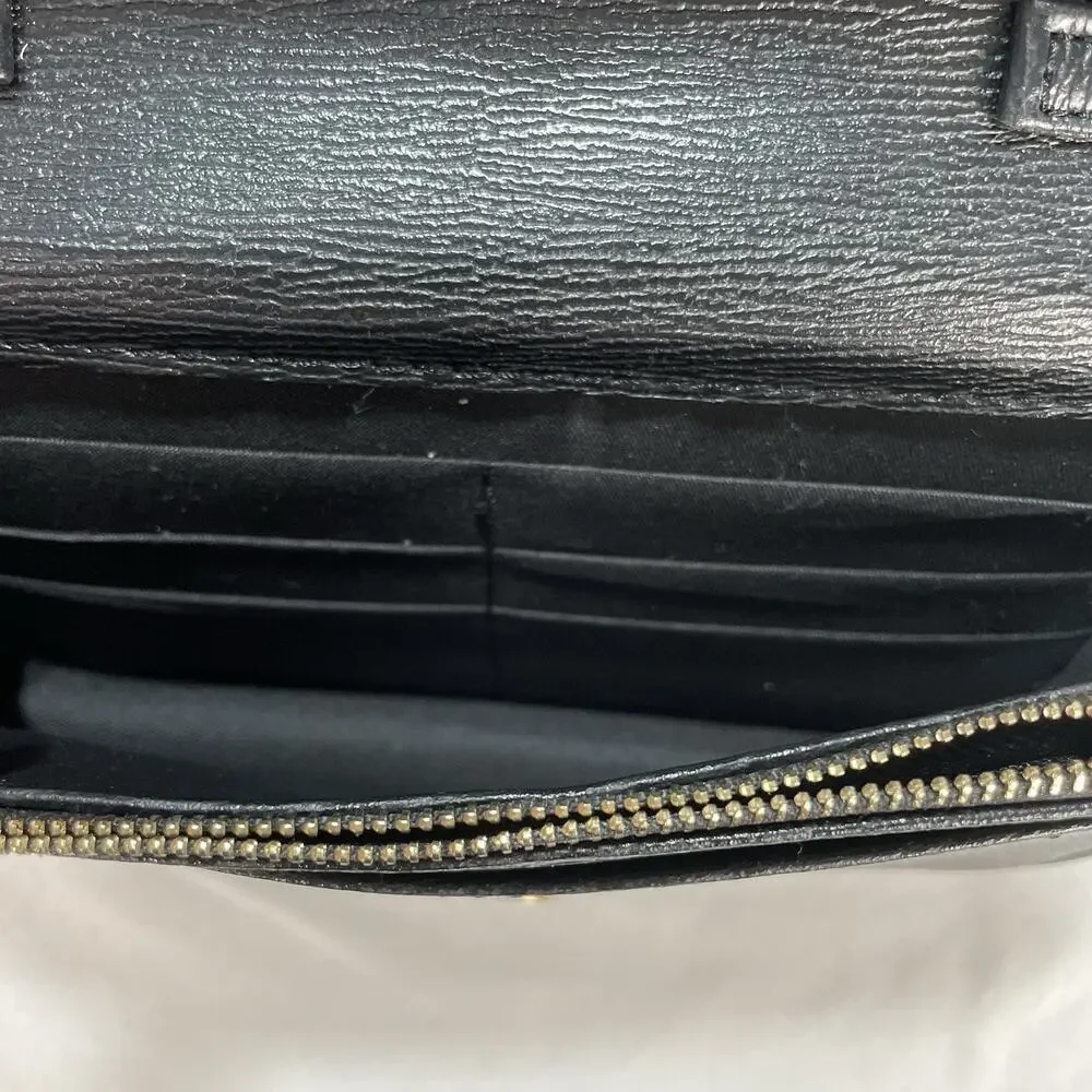 Bebe Black and Gold Crossbody Purse Chain Strap Magnetic Closure - Picture 6 of 7